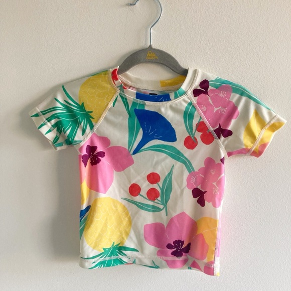 Tea Collection Other - Tea Collection toddlers swim top modern tropical floral spring 2T